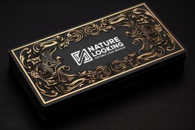 Black and Gold Box Cover Logo Mockup – Free Download