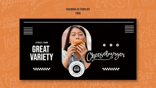Flat Design Street Food Template – Free Download