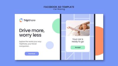 Car Sharing Service Facebook Template – Free Download
