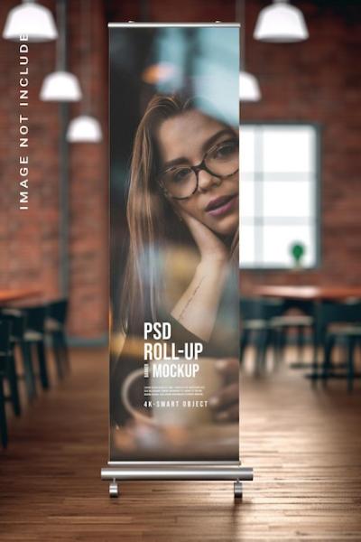 Rollup Banner Mockup – Free Download