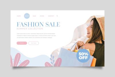 Fashion Sale Landing Page Web Template – Free Download