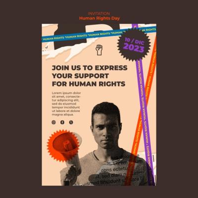 Human Rights Day Template Design – Free Download