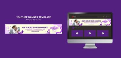 World Cancer Day YouTube Banner Template – Free Download