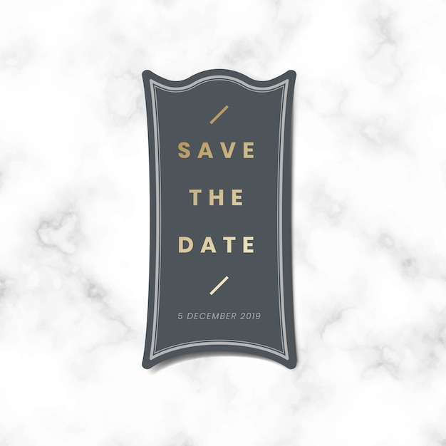 Wedding Invitation Sticker Vector – Free Download
