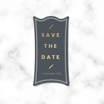 Wedding Invitation Sticker Vector – Free Download