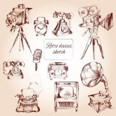 Retro Devices Sketch – Free to Download