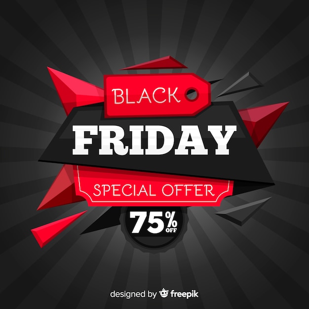 Flat Design Background for Black Friday – Free Download