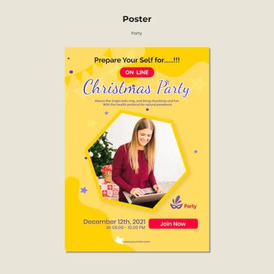 Party Poster Template – Free Download, Download Free Stock Photo