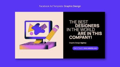 Flat Design Graphic Design Template – Free Download