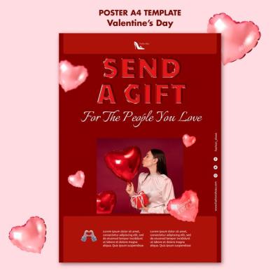 Valentine’s Day Poster Template – Free Download