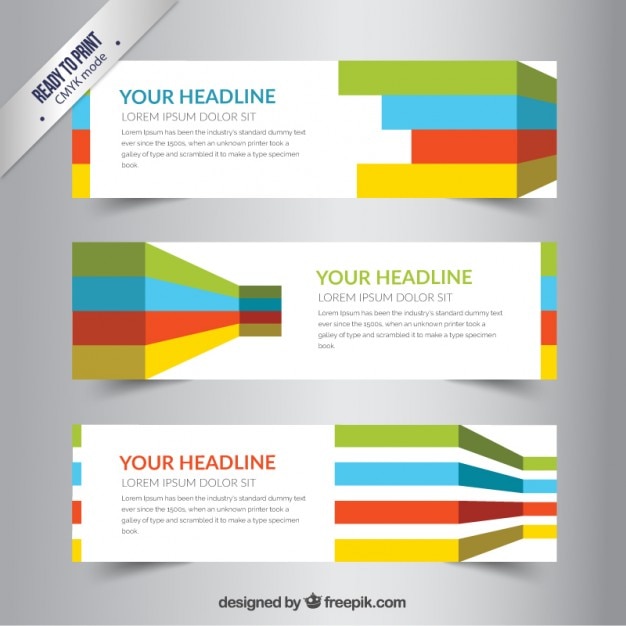 Banners with Colorful Stripes – Free Stock Photo, Download for Free
