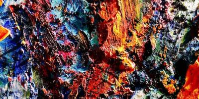 Abstract Art Background: Hand-Drawn Oil Painting on Canvas – Free Stock Photo Download
