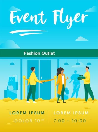 Outlet Opening Ceremony Flyer Template – Free Download