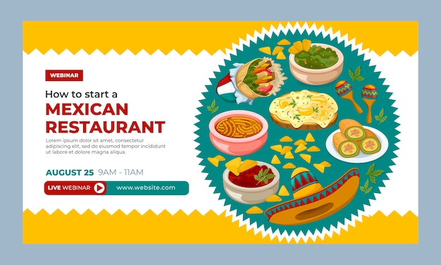 Mexican Food Restaurant Webinar Template – Free Download
