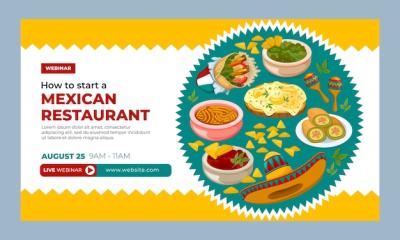 Mexican Food Restaurant Webinar Template – Free Download