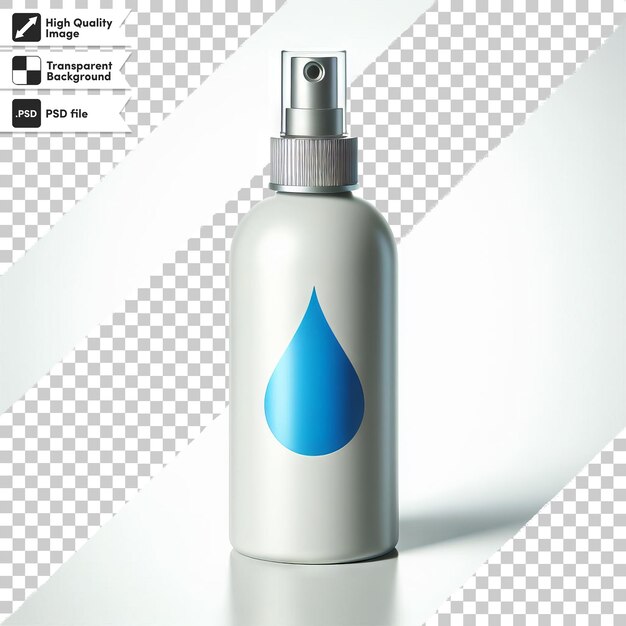 Cosmetic Bottles PSD Set with Water on Transparent Background – Free Download