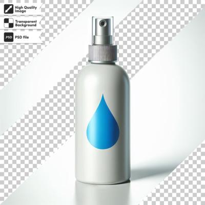 Cosmetic Bottles PSD Set with Water on Transparent Background – Free Download