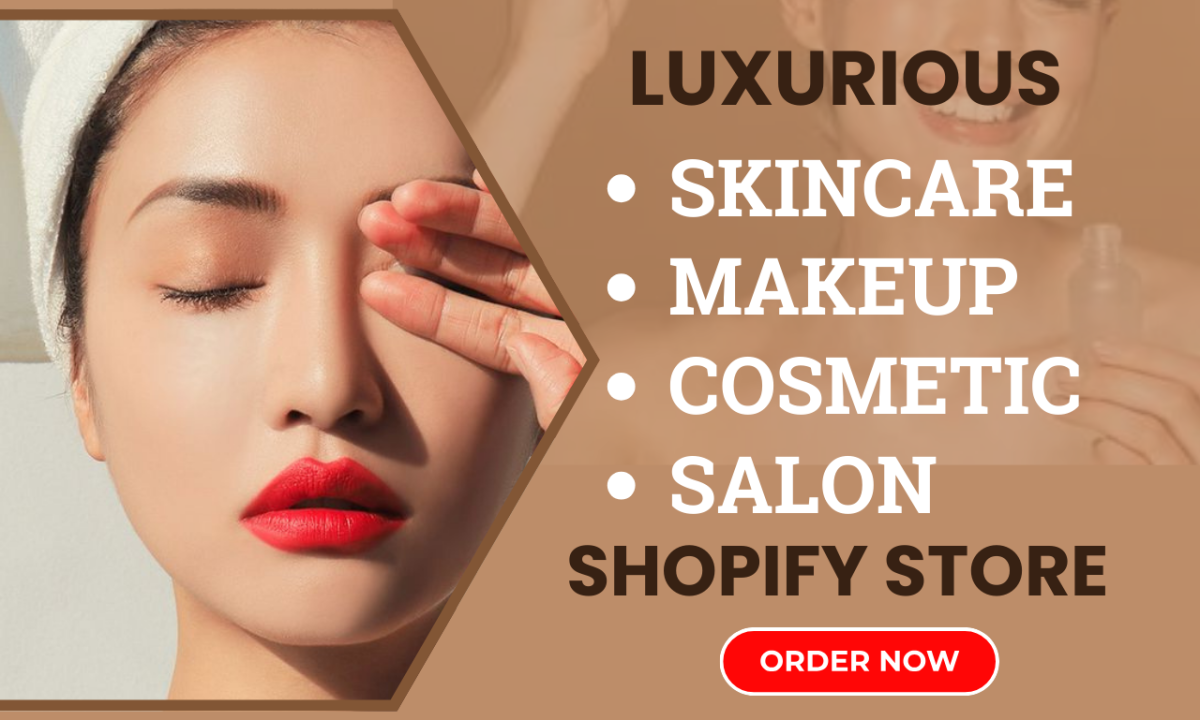 Design Skincare Shopify Store: Skincare, Beauty, Contouring, Makeup Salon Website