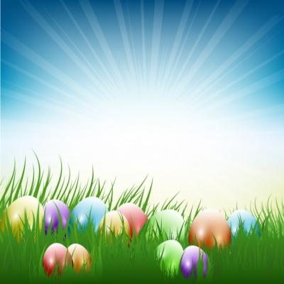 Easter Eggs and Sunshine Background – Free Stock Photo for Download