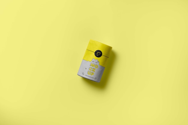 Round Box Canister Mockup – Free to Download