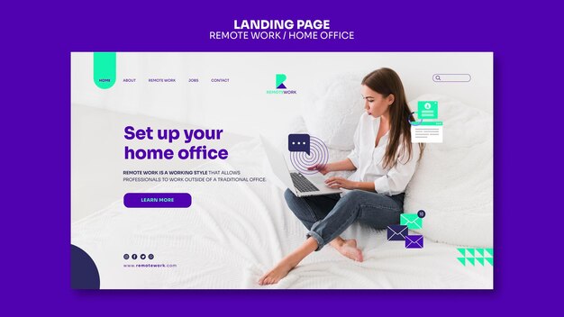 Remote Working Landing Page – Free Download