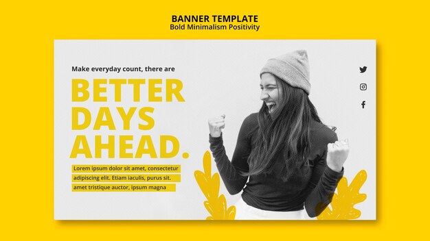 Horizontal Banner Template for Positivism – Free Download