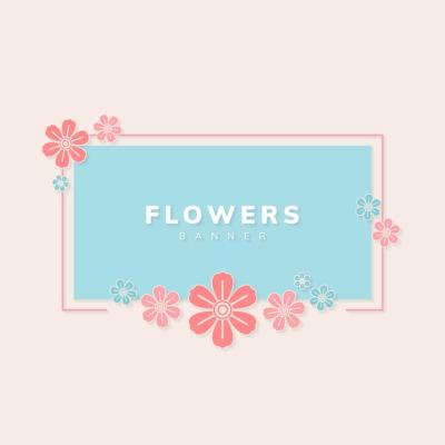 Floral Banner Vector – Free Download, Free Stock Photo