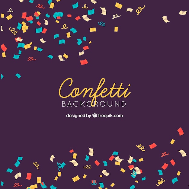 Colorful Confetti Background in Flat Style – Free Download