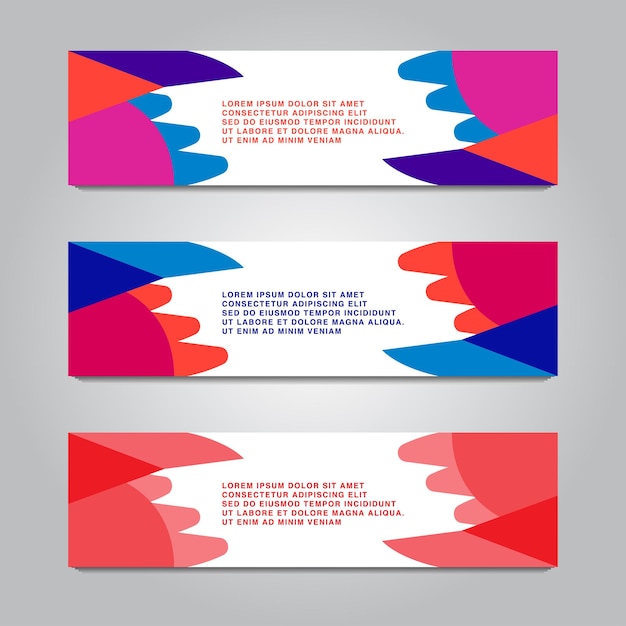 Abstract Gradient Shape Design for Web Banners – Free Download