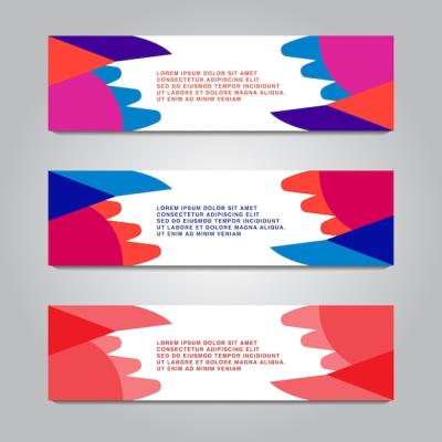 Abstract Gradient Shape Design for Web Banners – Free Download