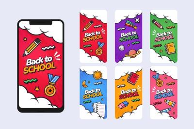 Flat Back to School Instagram Stories Collection – Free to Download