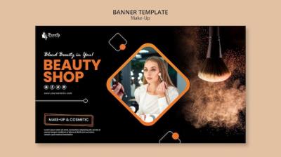 Make-up Concept Banner Template – Free Download
