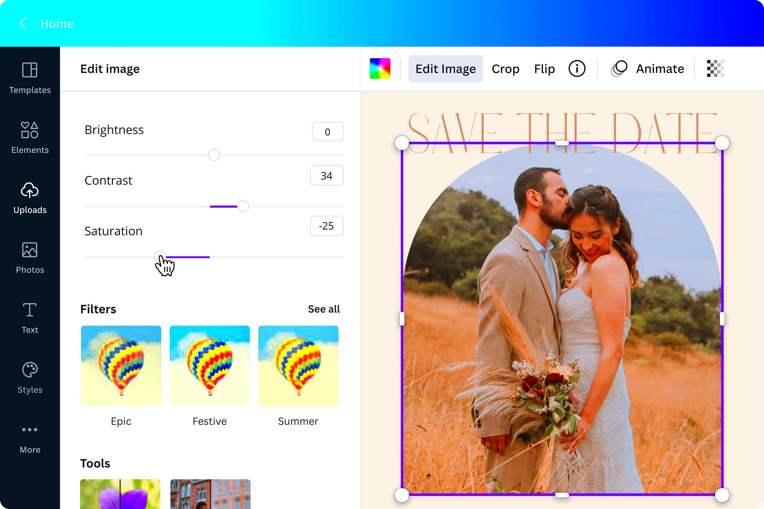 Change color of image online for free Canva