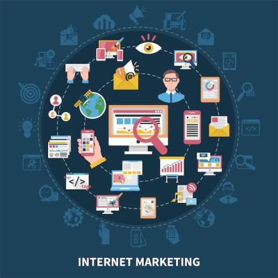 Internet Marketing Round Composition – Free Download