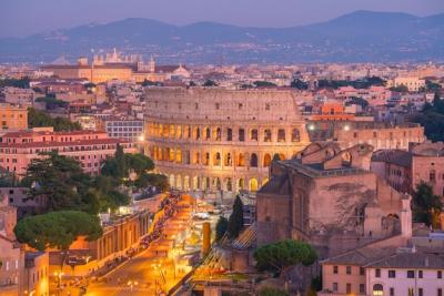 Top View of Rome City Skyline from Castel Sant’Angelo – Free Download