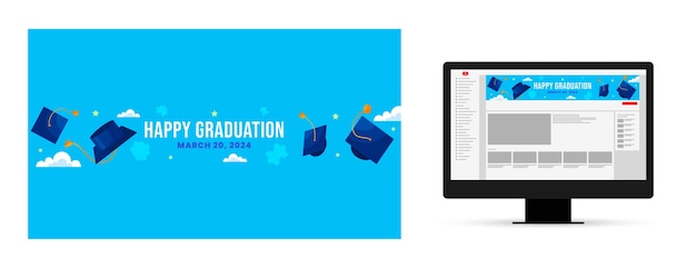 Graduation Youtube Channel Art – Free Download, Free Stock Photo