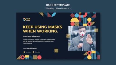 Working in the New Normal Way Banner – Free Download