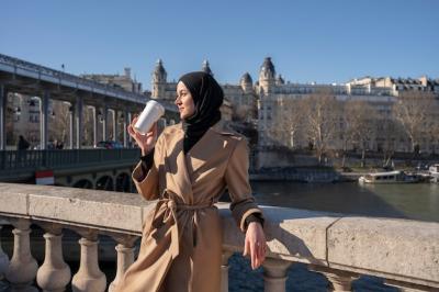 Muslim Woman Traveling in Paris – Free Download