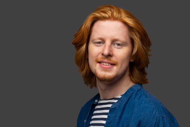 Handsome Red-Headed Man Smiling – Free Download