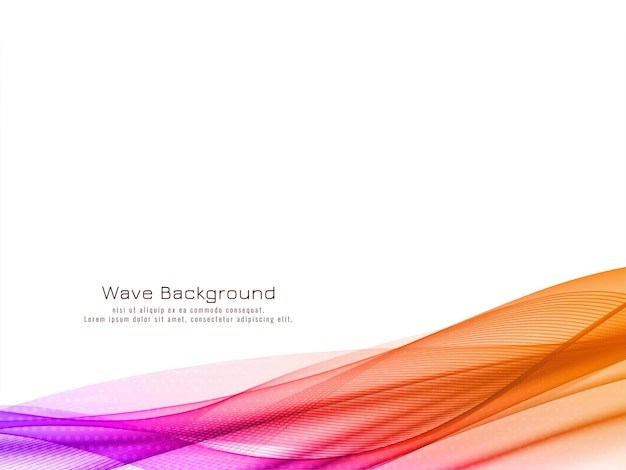 Colorful Wave Design Background Vector – Free Download