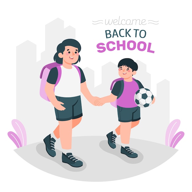 Back to School Concept Illustration – Free Download
