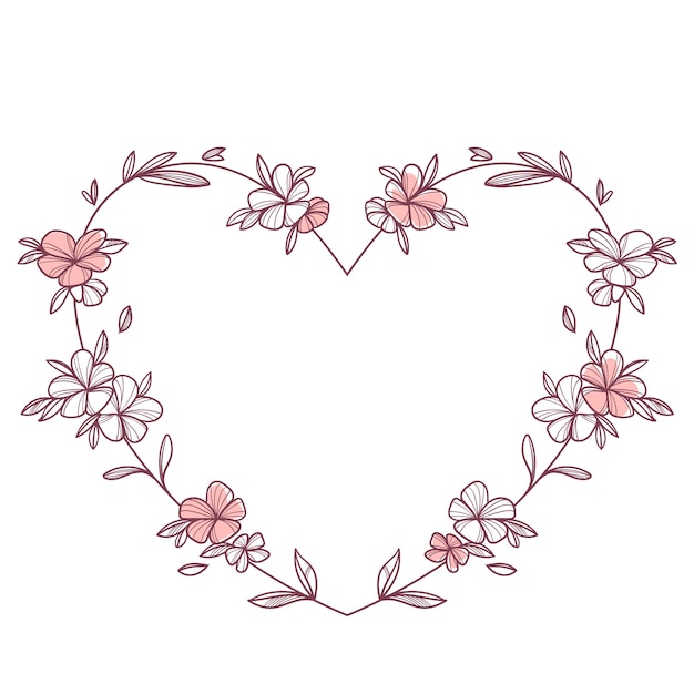 Hand Drawn Hearts Border and Frame – Free Download