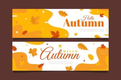 Set of Autumn Banners – Free Download