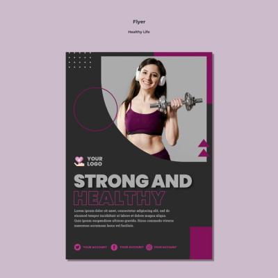 Healthy Lifestyle Flyer Template – Free Download