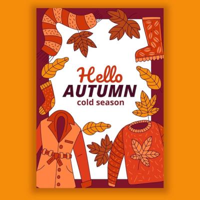 Hand Drawn Autumn Vertical Flyer Template – Free Download