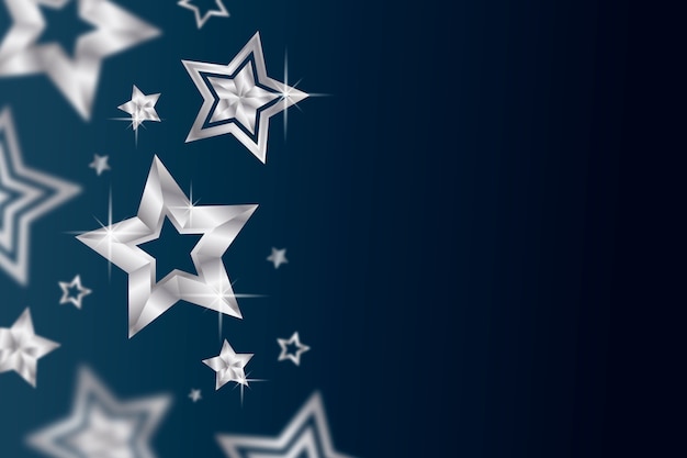 Realistic Silver Stars Background – Free Download