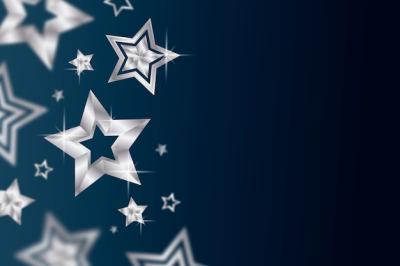 Realistic Silver Stars Background – Free Download