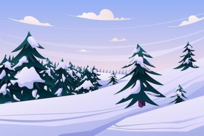 Flat Winter Season Celebration Background – Free to Download