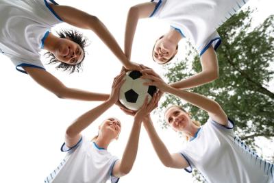 Women Holding Ball from Bottom View – Free Download