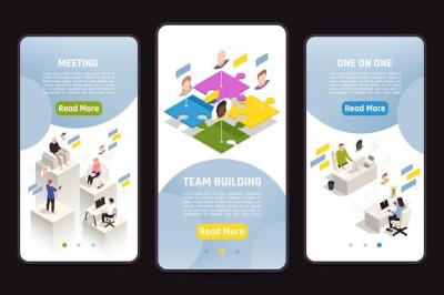 Isometric Templates for Virtual Team Building – Free Download